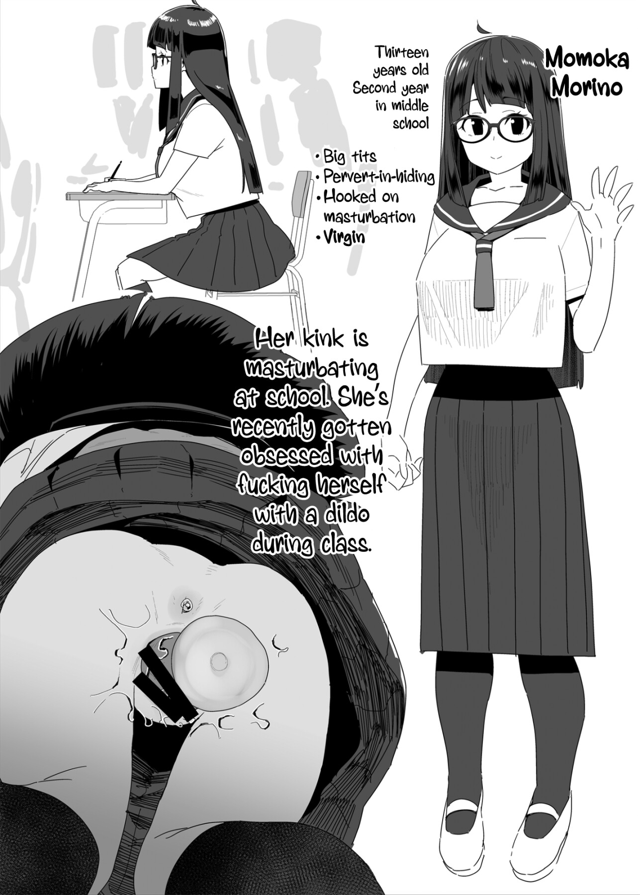 Hentai Manga Comic-The Slutty, Stacked Middle-Schooler Who Shlicks During Class-Read-54